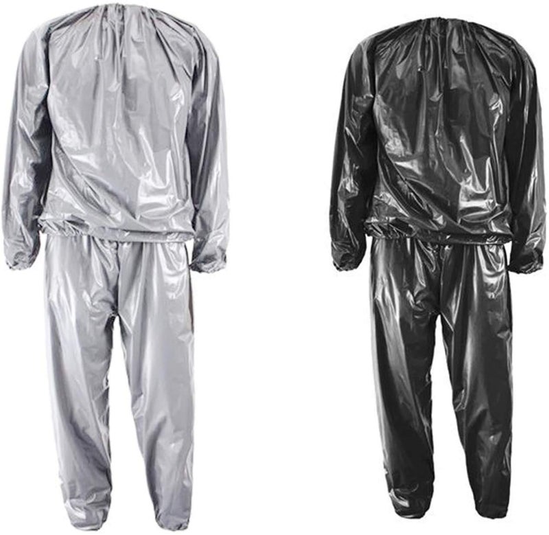 XINSHUN Sweat Sauna Suits Weight Loss Gym Exercise for Men and Women (Silver XX-large) - Image 1